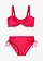 Bikini balconnet (ens. 2 pces) en matière brillante, Couleur: rose vif