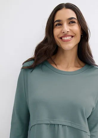 Úpletové šaty z organické bavlny • eukalyptově zelená • bonprix obchod