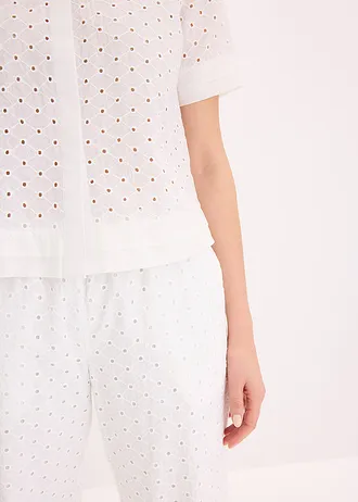 Blouse met broderie anglaise • wolwit • bonprix online shop
