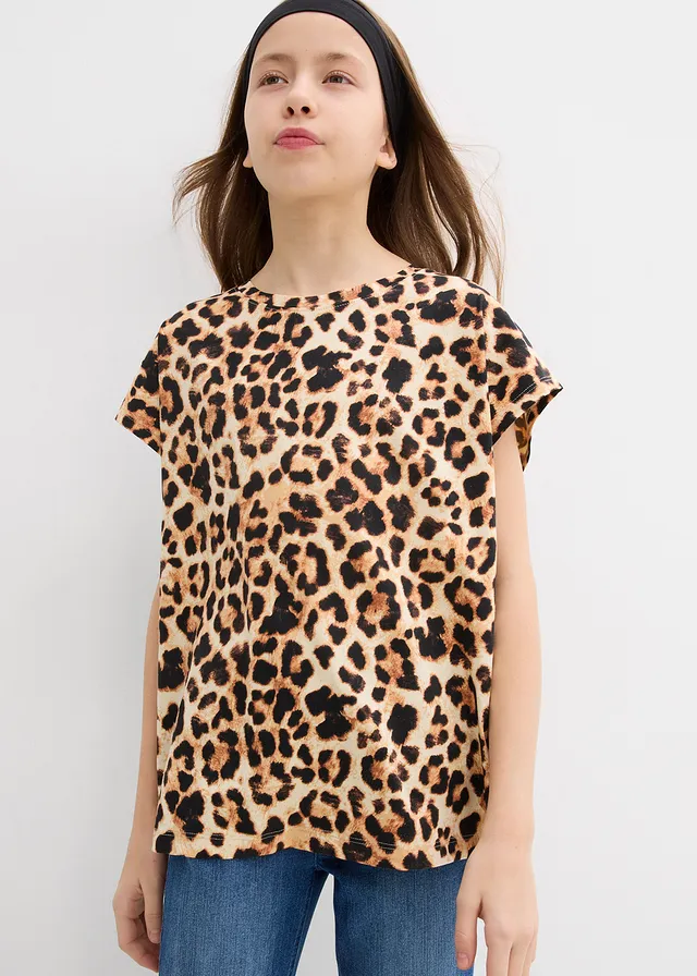 T-shirt van biologisch katoen (set van 2) • zwart+beige gedessineerd • product-page.page-title-suffix