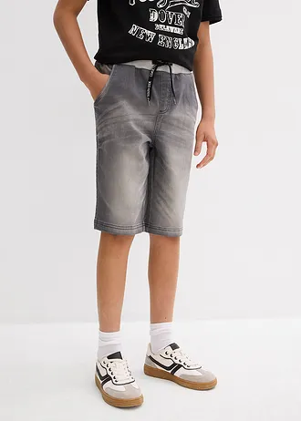 Jongens sweat jeans bermuda, regular fit • middengrijs denim • bonprix online shop