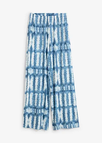 Wijde broek • blauw batik gedessineerd • bonprix online shop