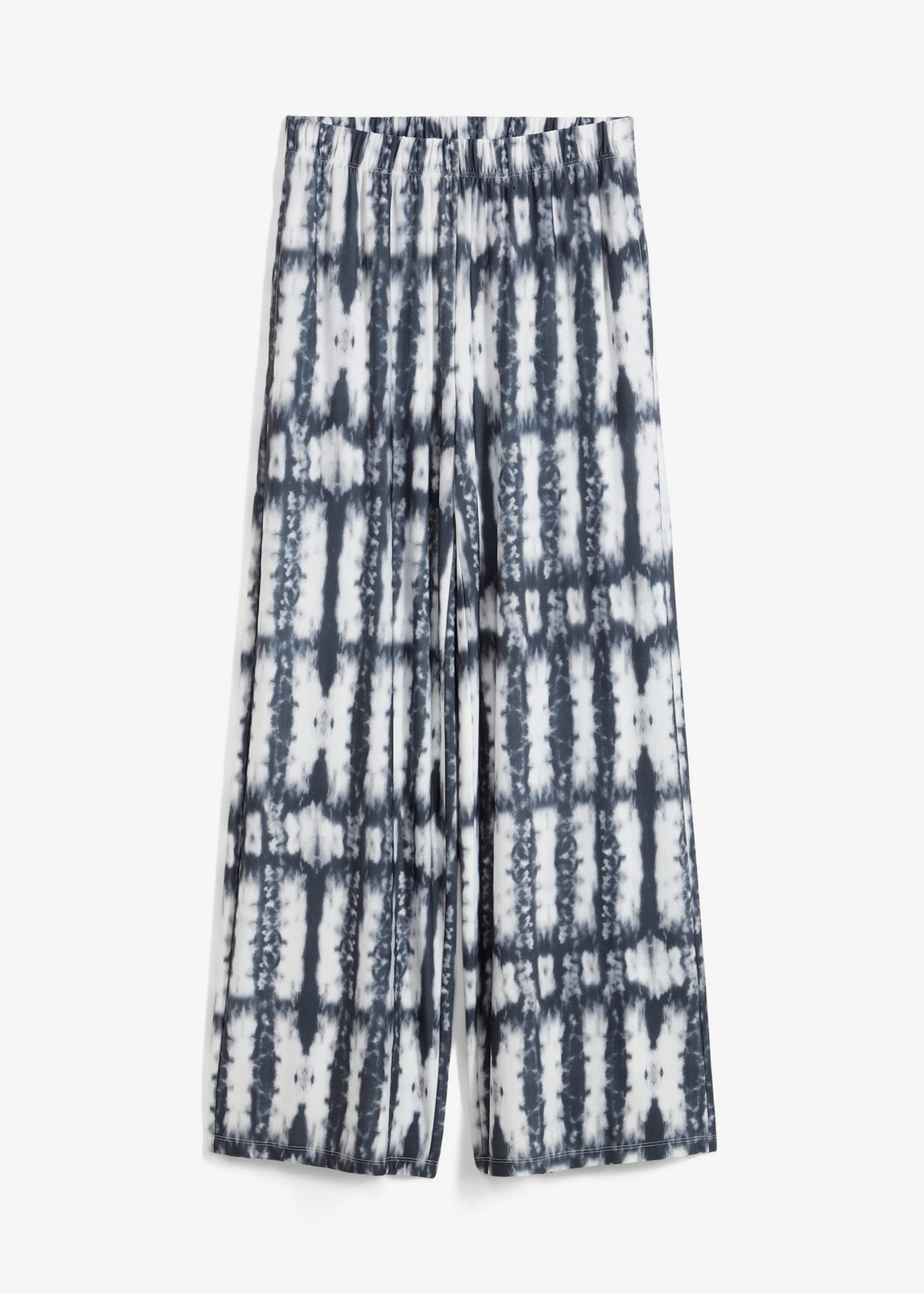 Wijde broek • zwart-wit batik gedessineerd • bonprix online shop