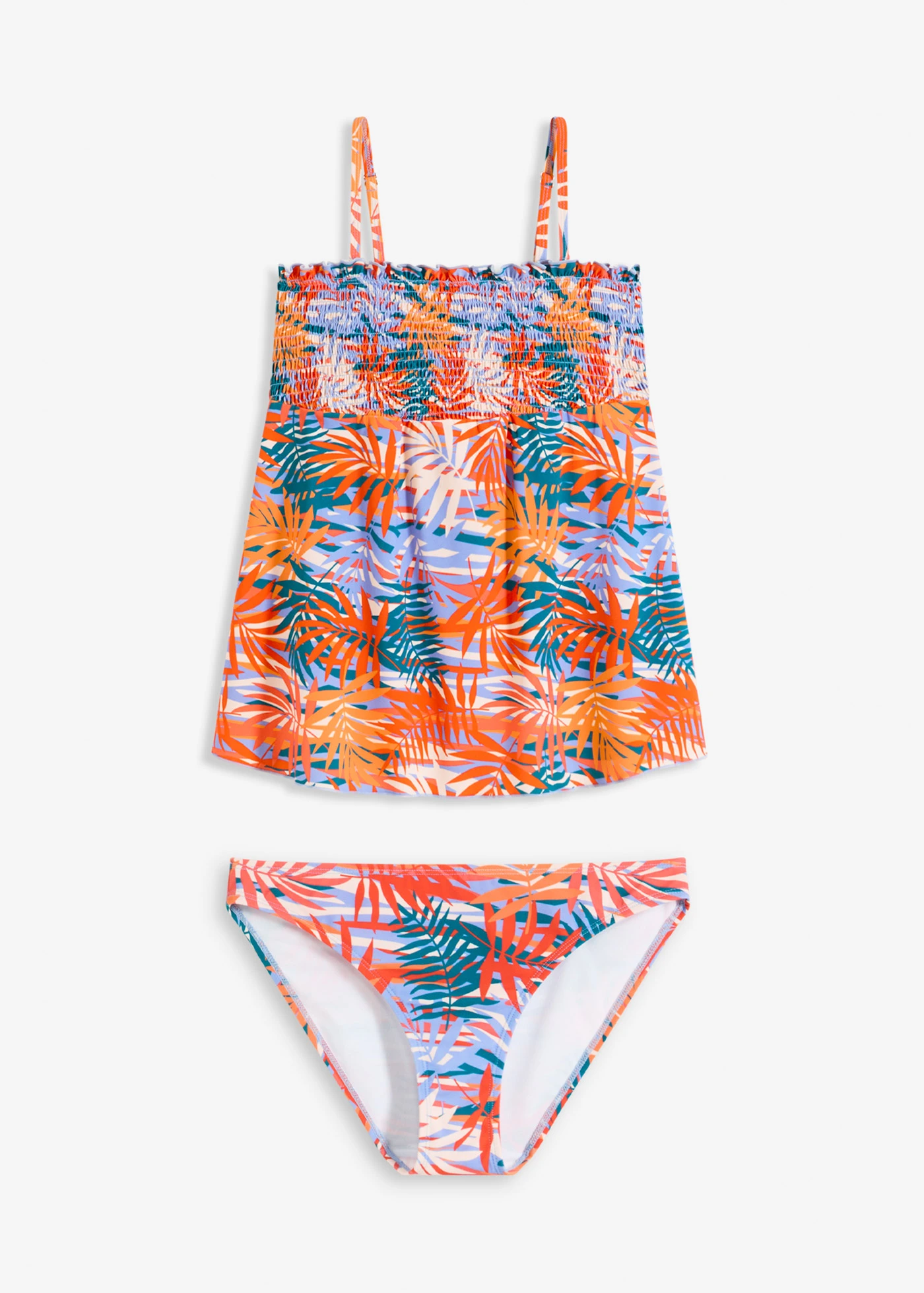 Tankini (2-dlg. set) • petrol-koraal gebloemd • bonprix online shop