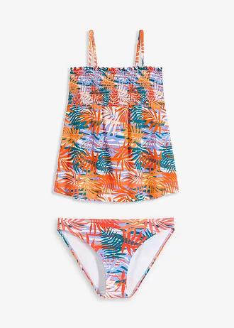 Tankini (2-dlg. set) • petrol-koraal gebloemd • bonprix online shop