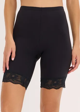 Lot de 2 cyclistes anti-frottements en matière rafraîchissante • noir/beige craie • Boutique bonprix