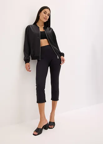 ¾ capri legíny „proti odírání", z chladivého polyamidu • černá • bonprix obchod