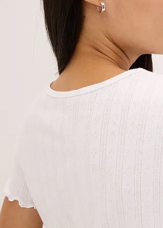 Shortama van Ppointelle jersey • wit • bonprix online shop