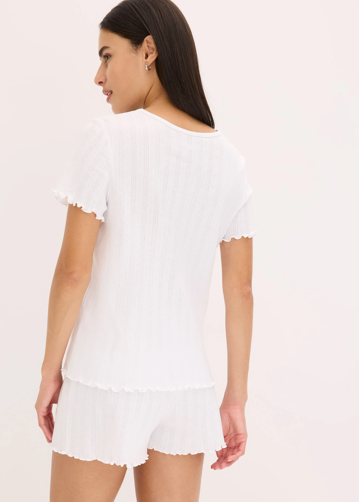 Shortama van Ppointelle jersey • wit • bonprix online shop