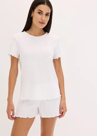 Shortama van Ppointelle jersey • wit • bonprix online shop