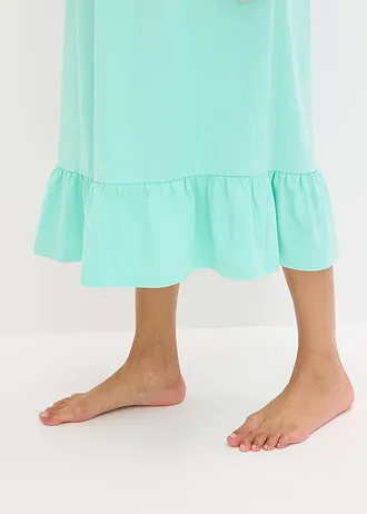 Nachtjapon met plooien • mentholblauw • bonprix online shop