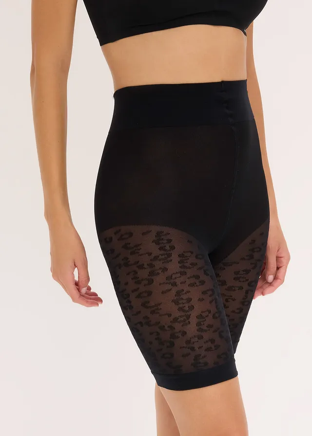 Cycliste anti-frottement avec ceinture confortable 50D, Couleur: noir léopard