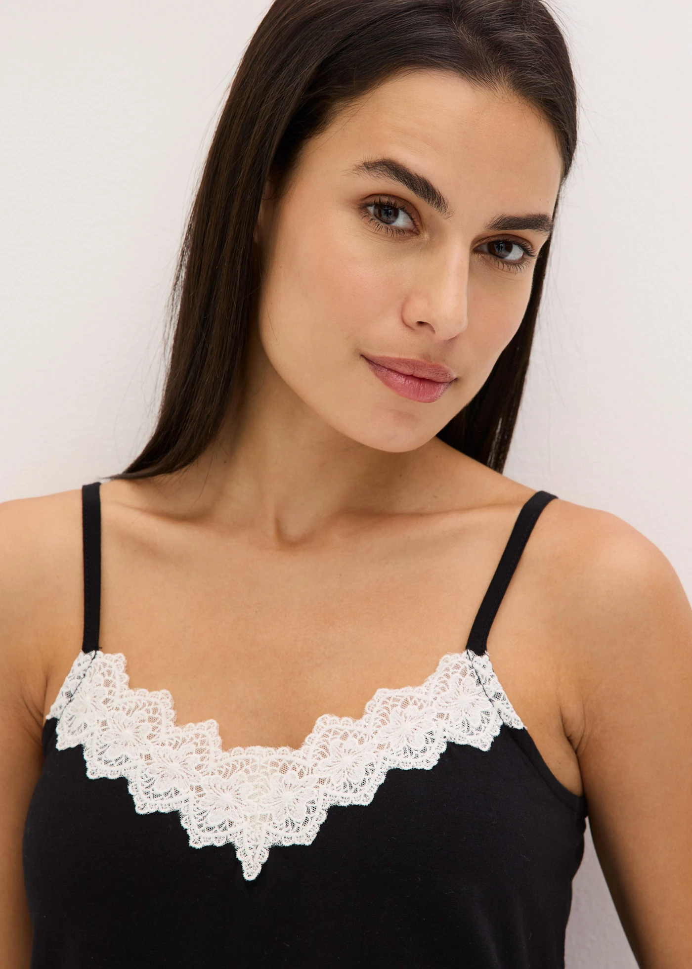 Shortama met spaghettibandjes • zwart • bonprix online shop