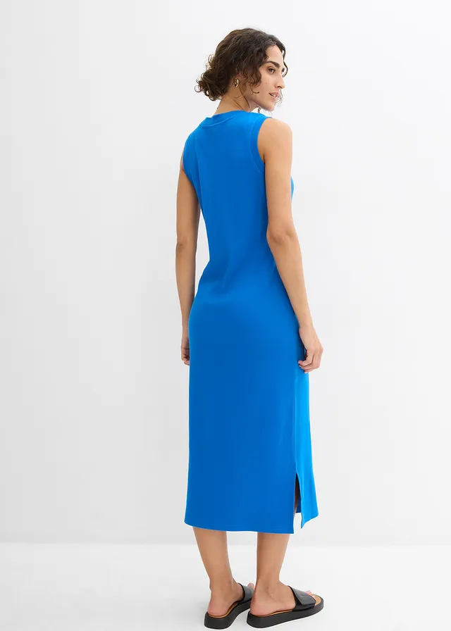 Jersey jurk van katoen met stretch • azuurblauw • product-page.page-title-suffix