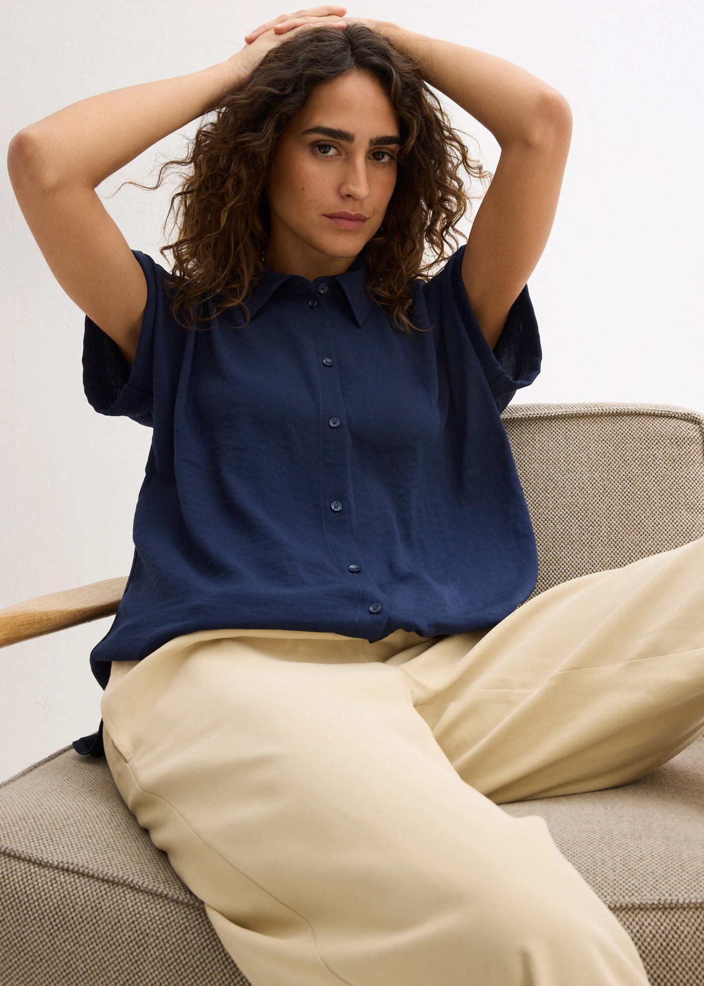 Blouse • donkerblauw • bonprix online shop