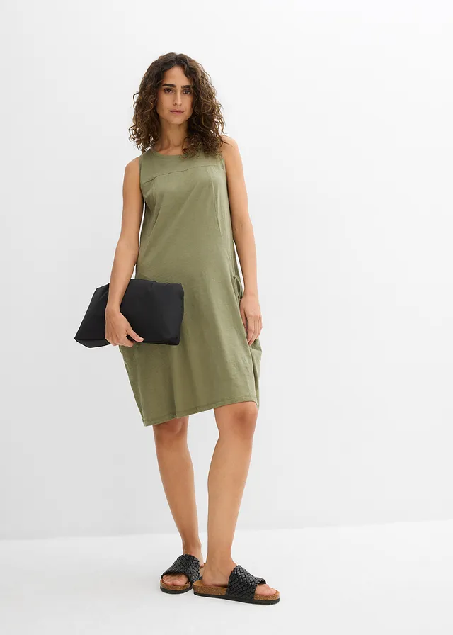 Robe en jersey coton avec poches • olive • product-page.page-title-suffix