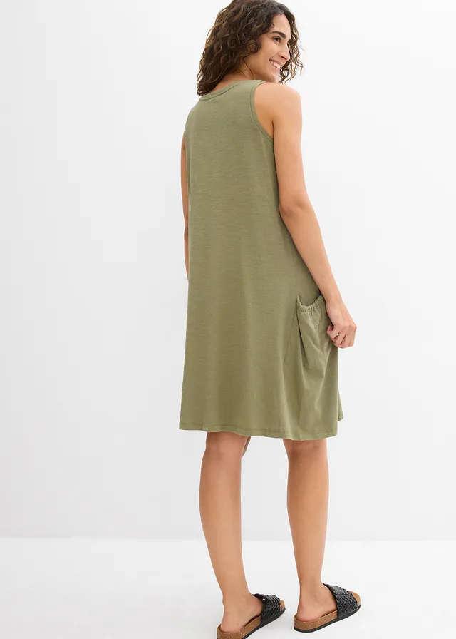 Robe en jersey coton avec poches • olive • product-page.page-title-suffix