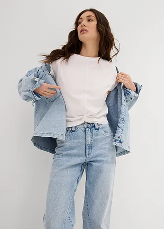 Tricou scurt din bumbac organic • alb • magazin bonprix