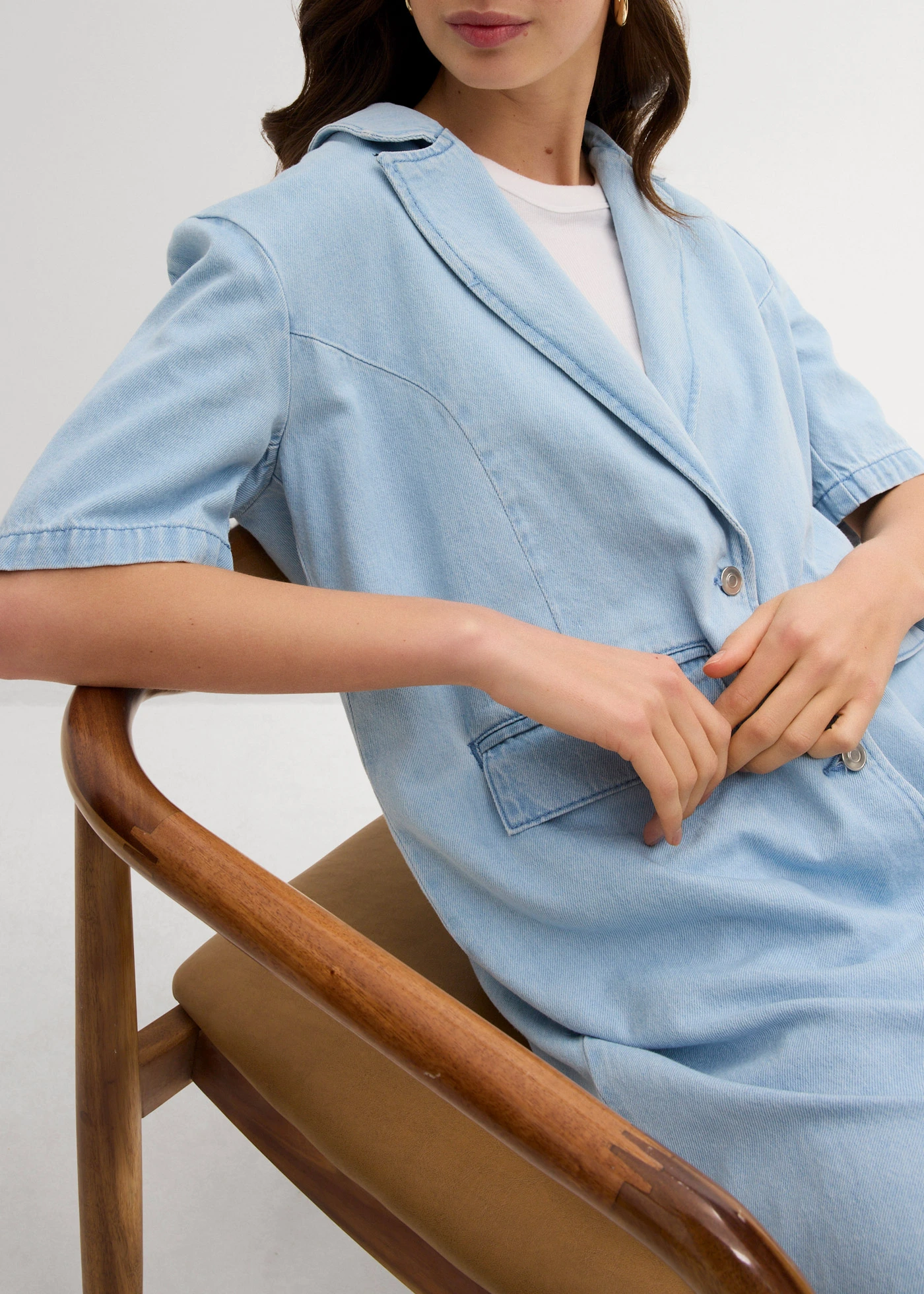 Lange spijkerjas • ijsblauw denim • bonprix online shop