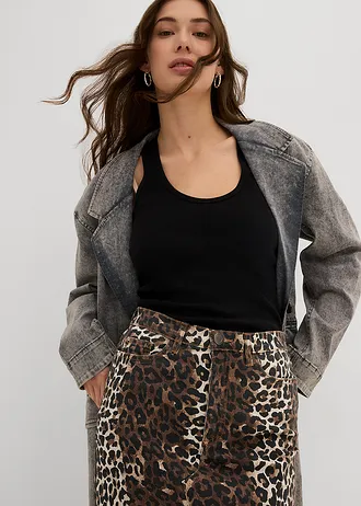 Jupe en twill de coton extensible • léopard • Boutique bonprix