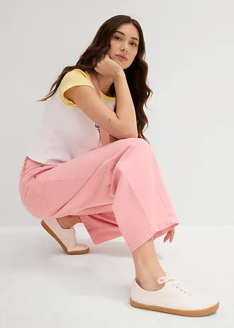 Twill broek van elastische katoenmix • soft roze • bonprix online shop