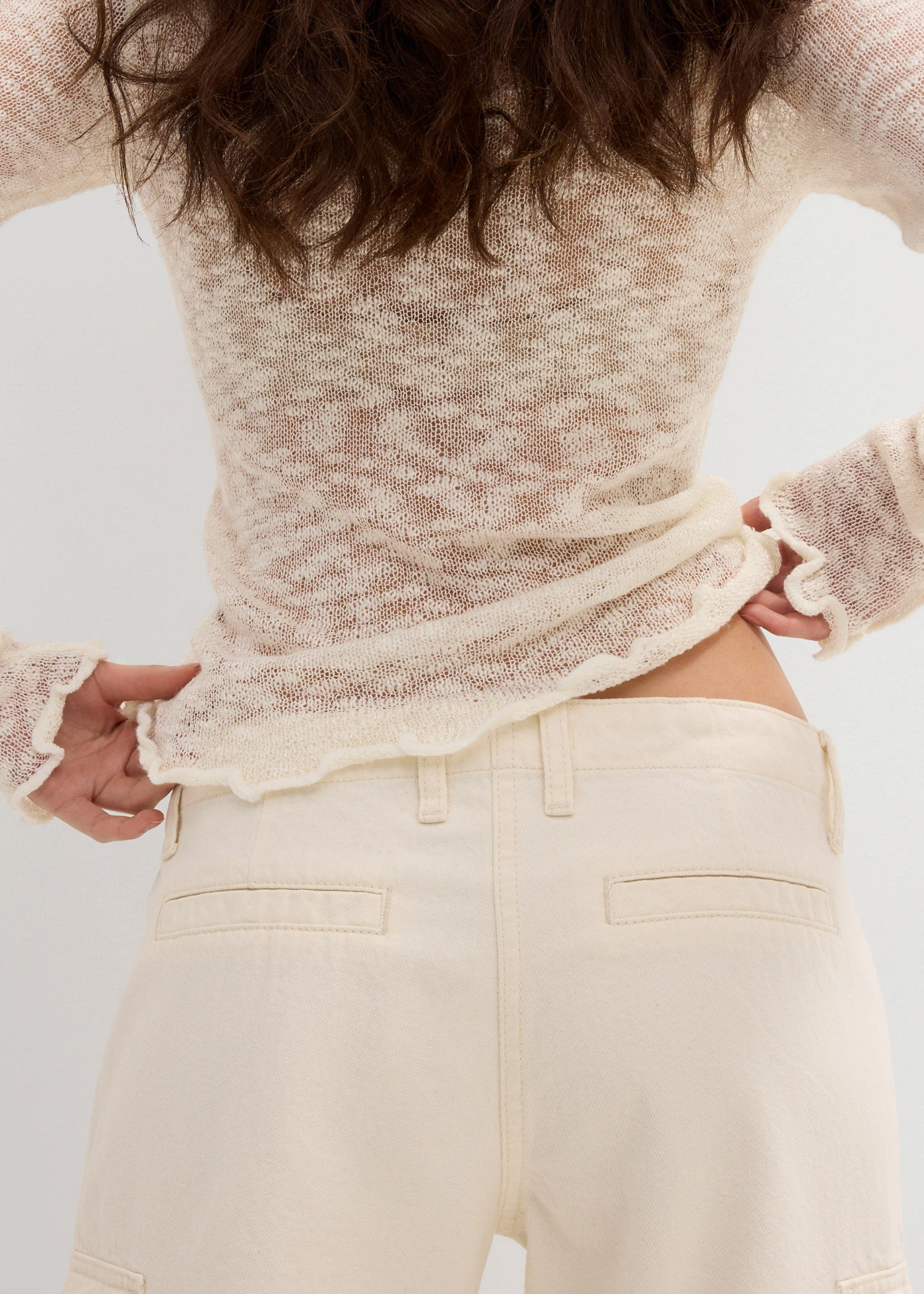 Pantaloni cargo din bumbac 100% • bej natur washed • magazin bonprix