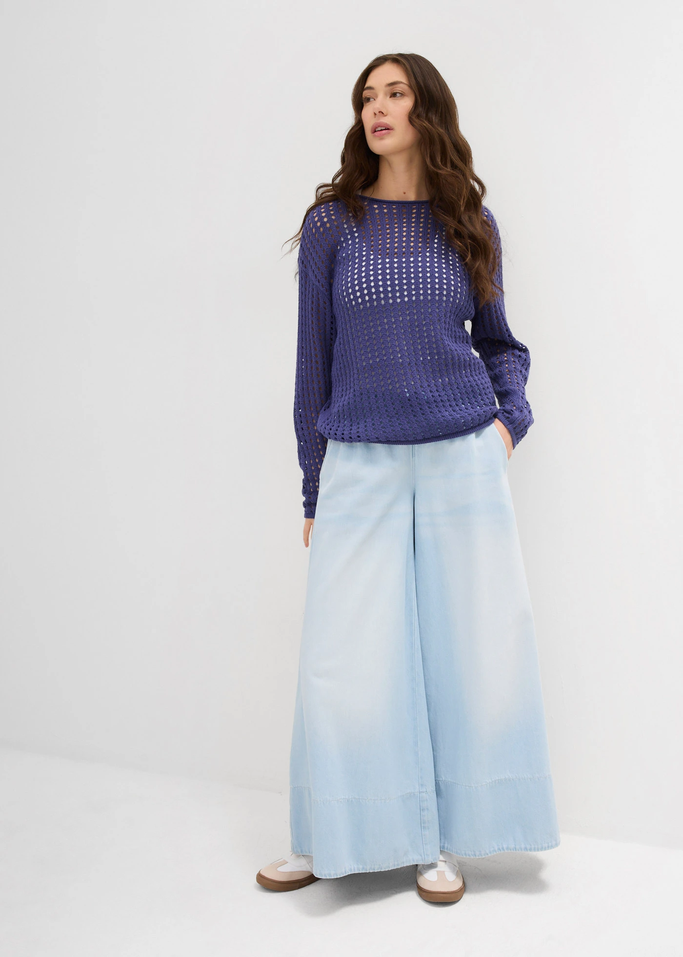 Ajour trui • donker pacific • bonprix online shop