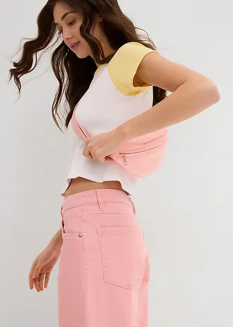 Pantalon en twill de coton extensible • rose pâle • Boutique bonprix