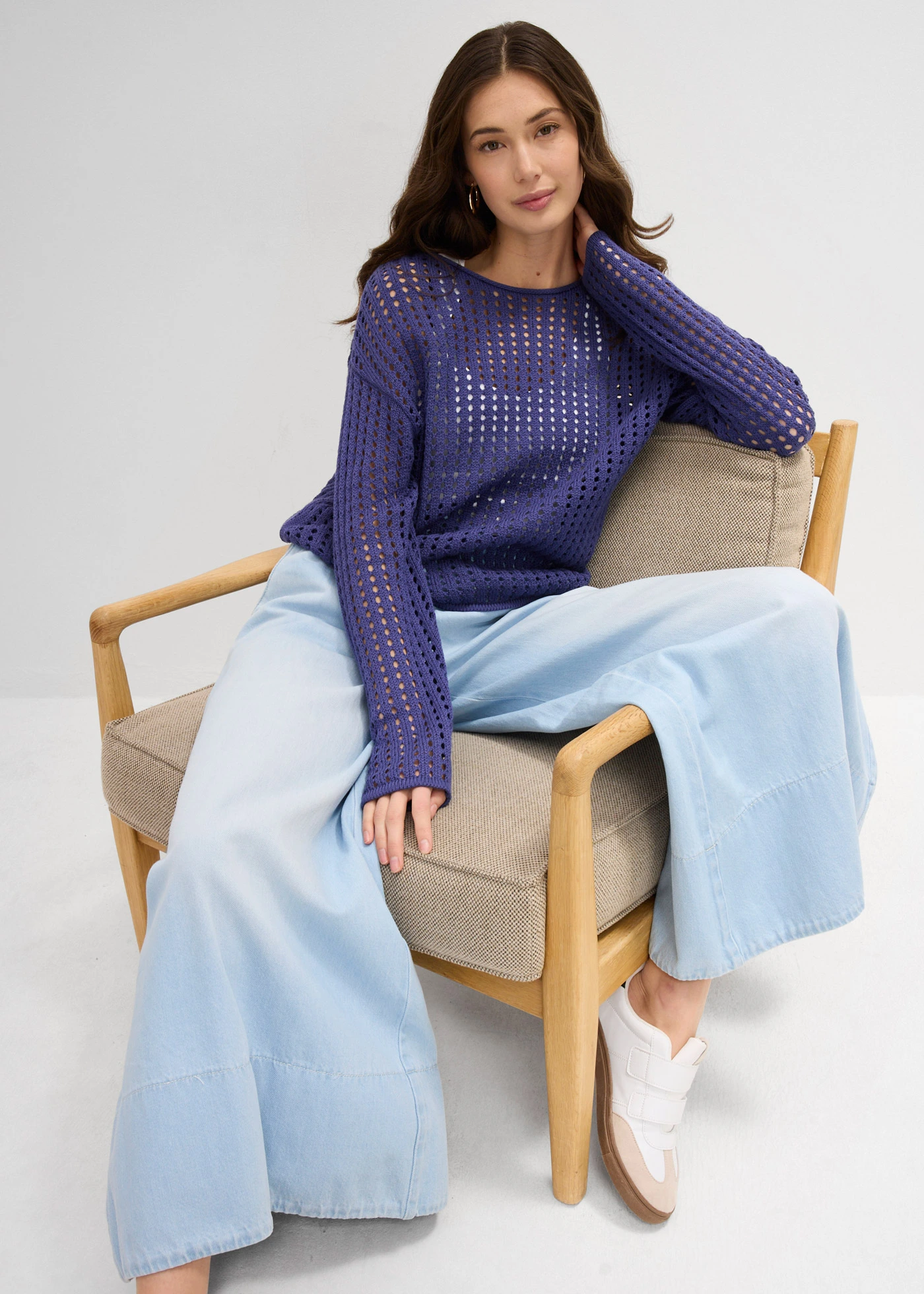 Ajour trui • donker pacific • bonprix online shop