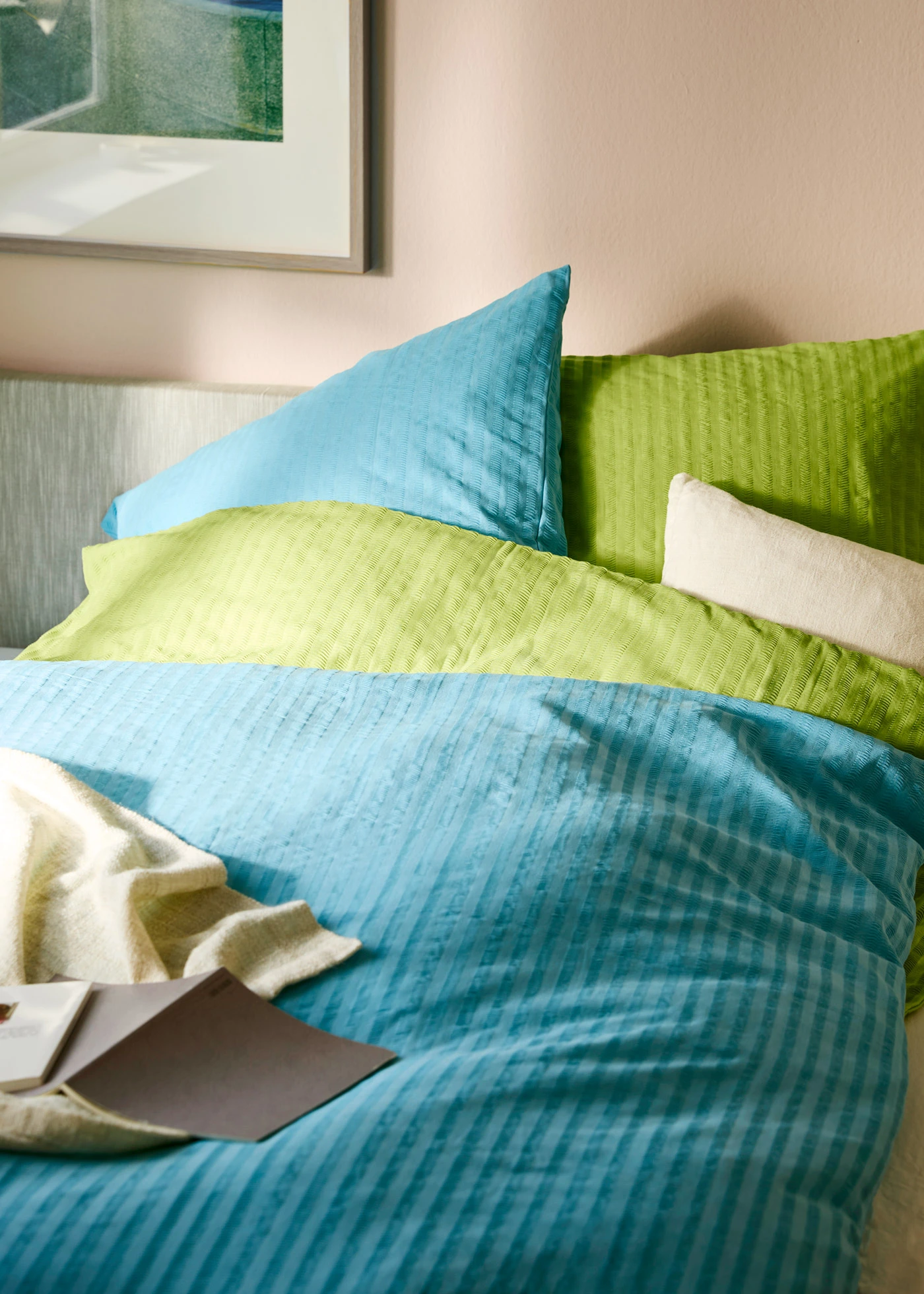 Eenkleurig dekbedovertrek • groen • bonprix online shop