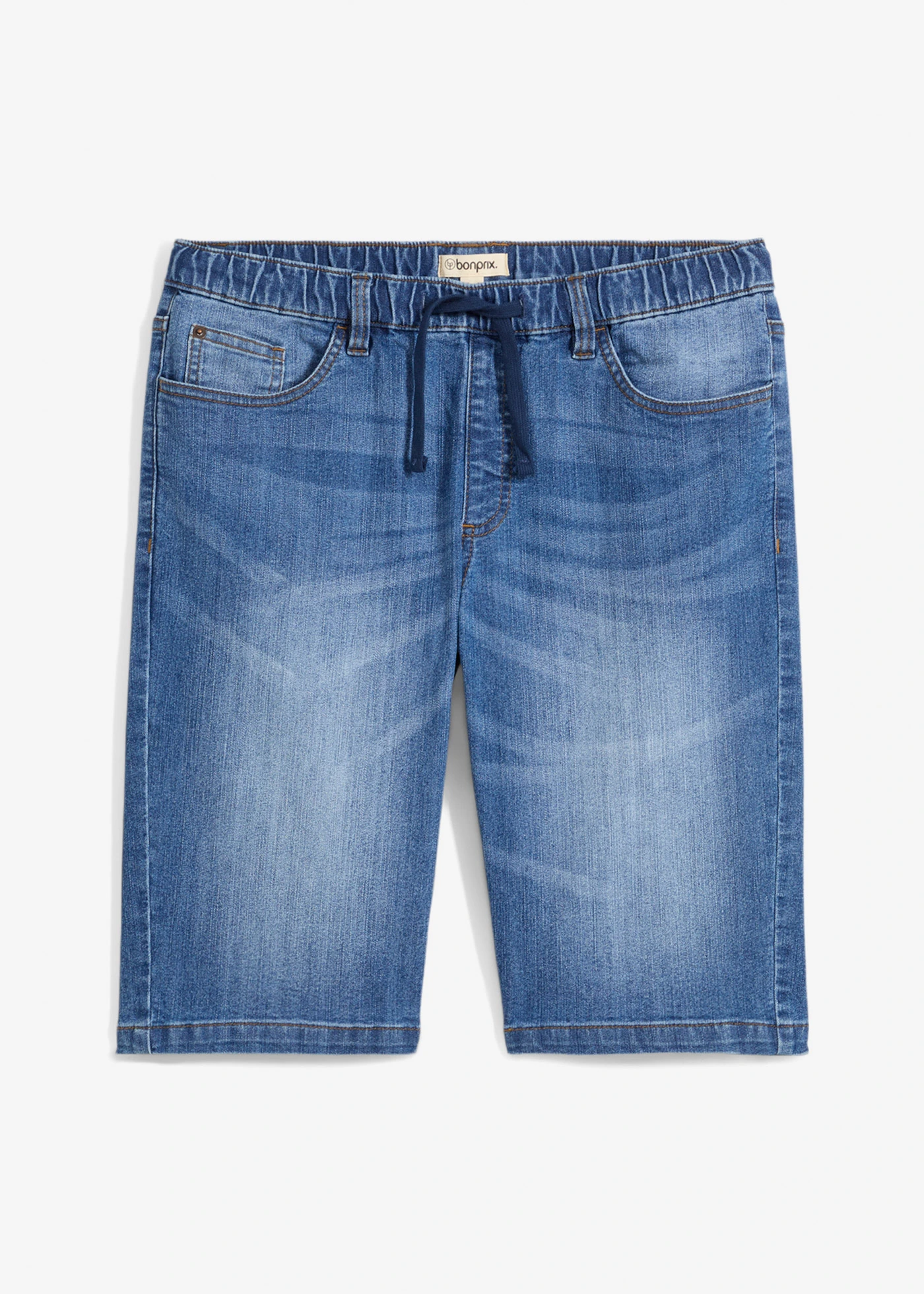 Bermude casual din denim, model mai lung Regular Fit • albastru denim • magazin bonprix