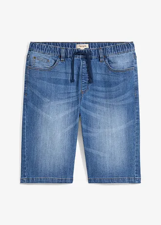 Lehké dlouhé džínové bermudy z teplákoviny, Regular Fit • modrý denim • bonprix obchod