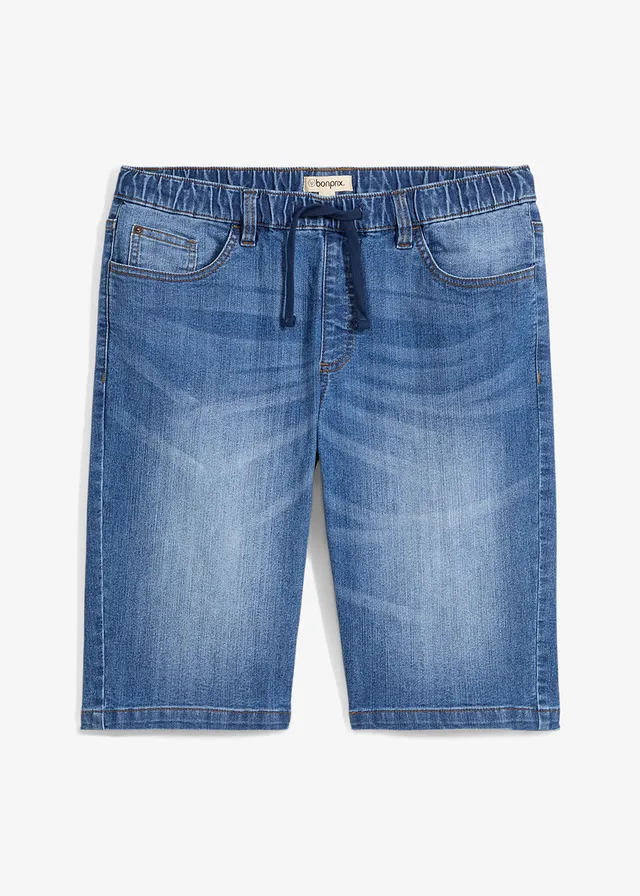 Bermude casual din denim, model mai lung Regular Fit