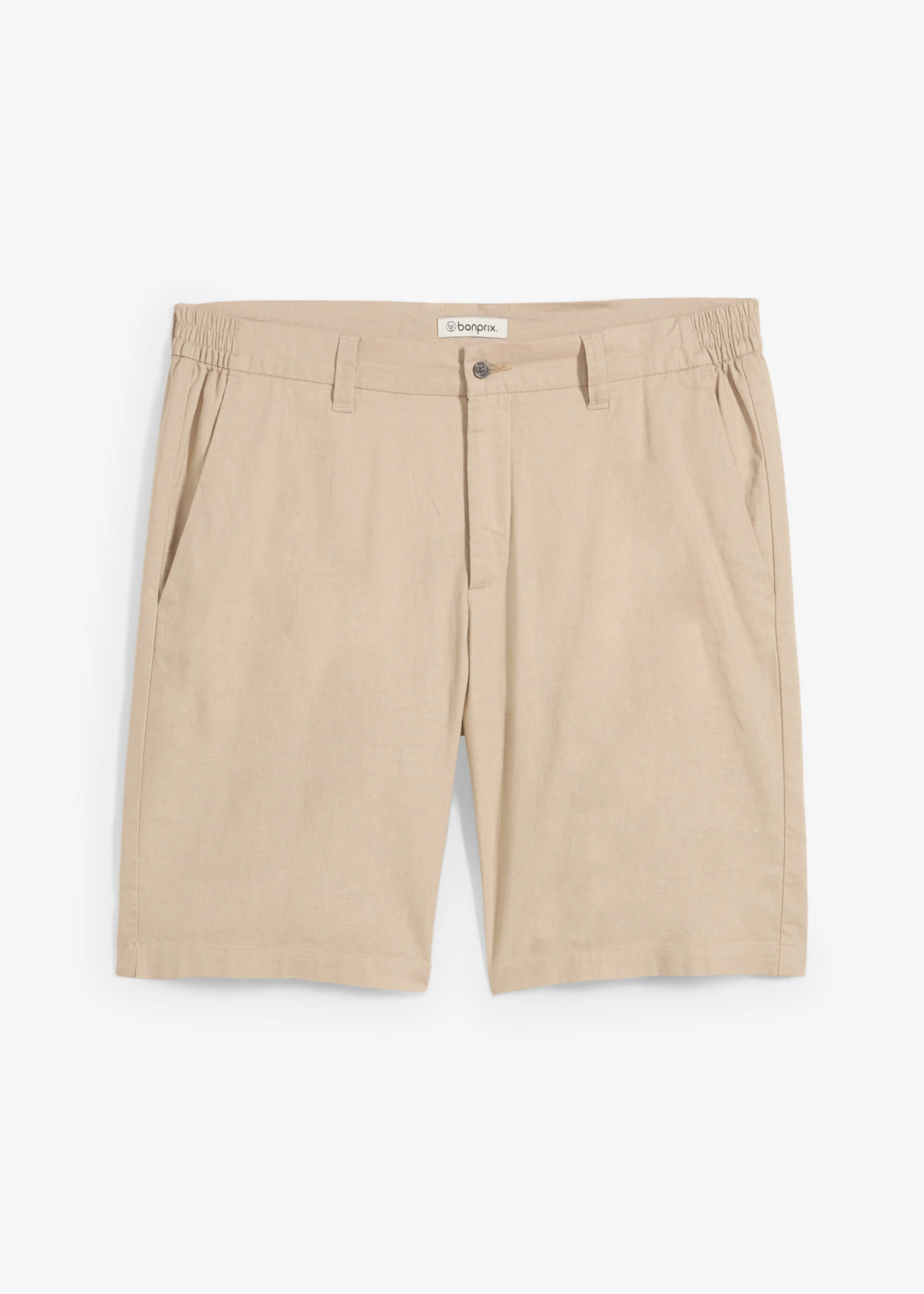 Chino bermudy se lnem, Regular Fit • písková • bonprix obchod