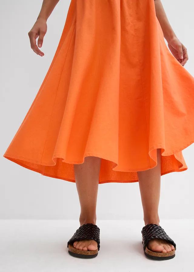 Midirok van een linnenmix • mango • product-page.page-title-suffix