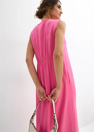 Šaty na ramínka, ze splývavé viskózy • pink • bonprix obchod