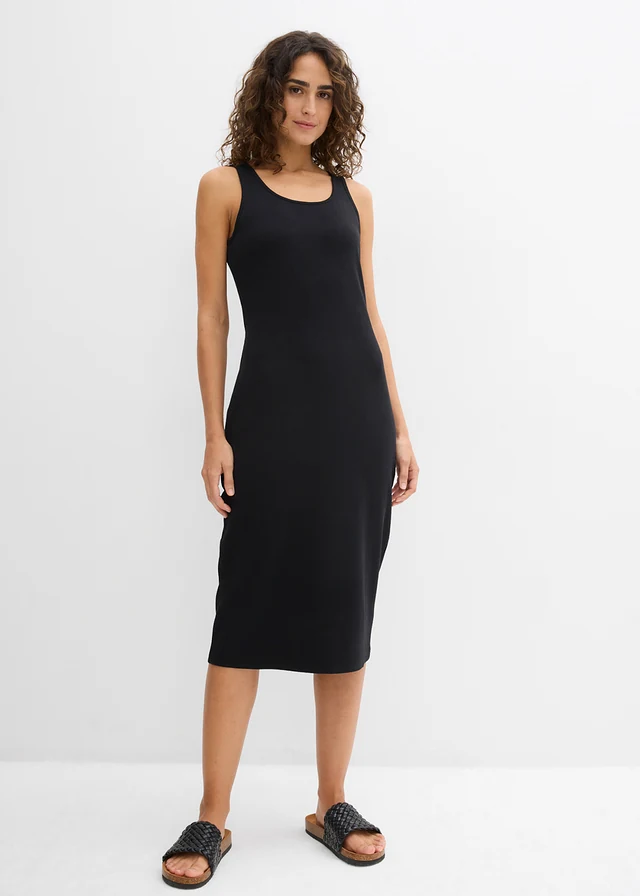Robe à bretelles en coton extensible • noir • product-page.page-title-suffix