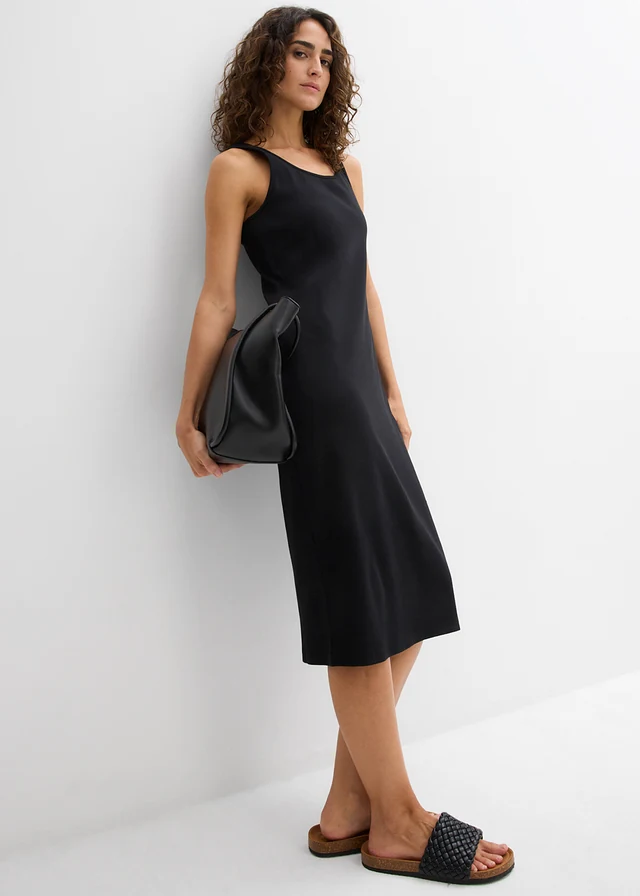 Robe à bretelles en coton extensible • noir • product-page.page-title-suffix