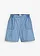 Šortky bez zapínání, s obsahem chladivého lnu, barva: světle modrý denim