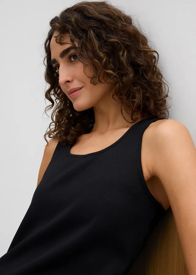 Robe à bretelles en coton extensible • noir • product-page.page-title-suffix