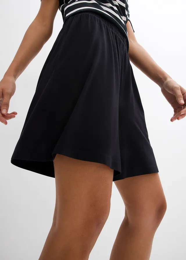 Short à taille élastiquée en viscose douce et extensible • noir • product-page.page-title-suffix