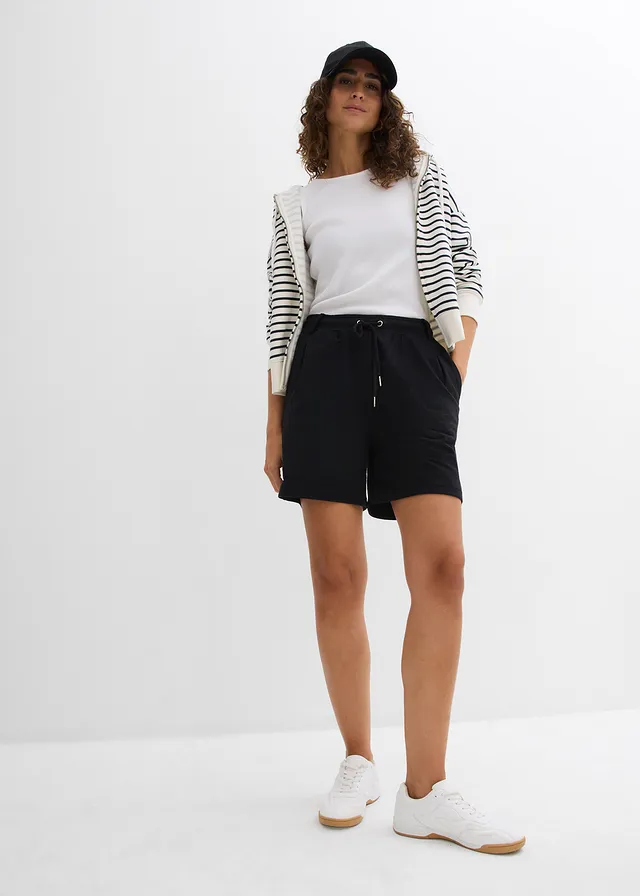 Short en molleton, Couleur: noir