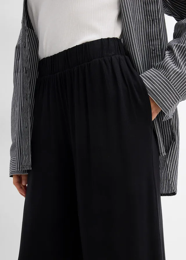 Jupe-culotte en viscose fluide • noir • product-page.page-title-suffix