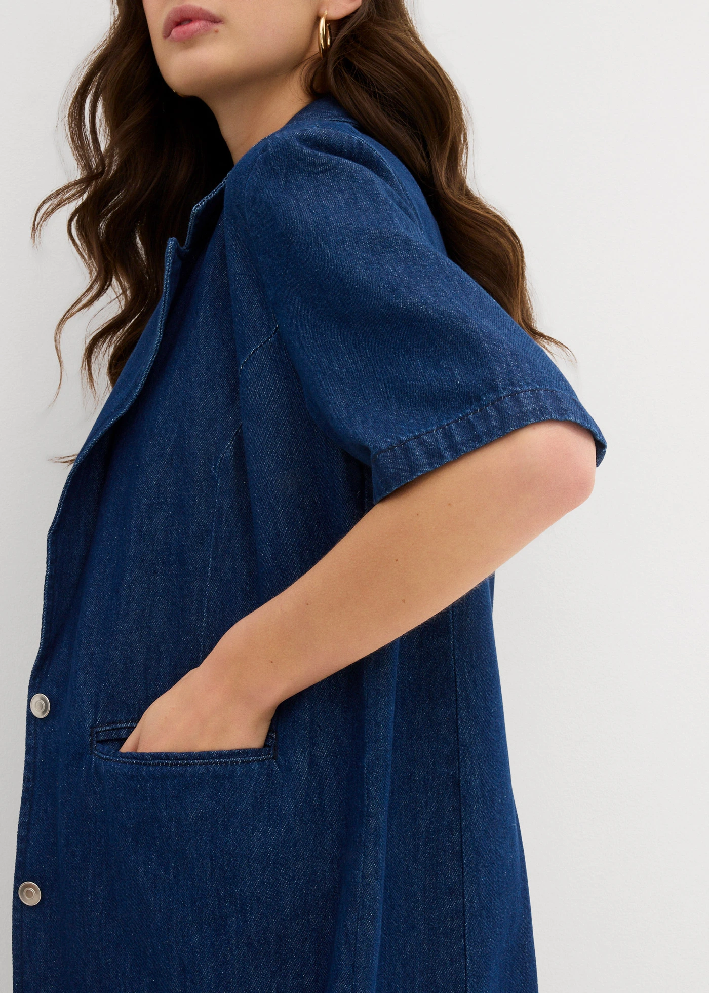 Lange spijkerjas • donkerblauw denim • bonprix online shop