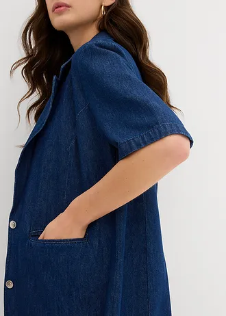 Lange spijkerjas • donkerblauw denim • bonprix online shop