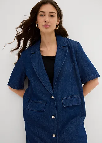 Lange spijkerjas • donkerblauw denim • bonprix online shop