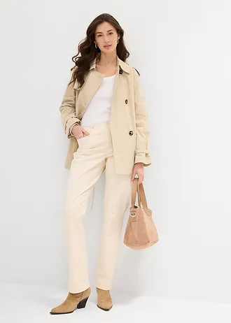 Straight jeans, mid waist • natuurbeige • bonprix online shop