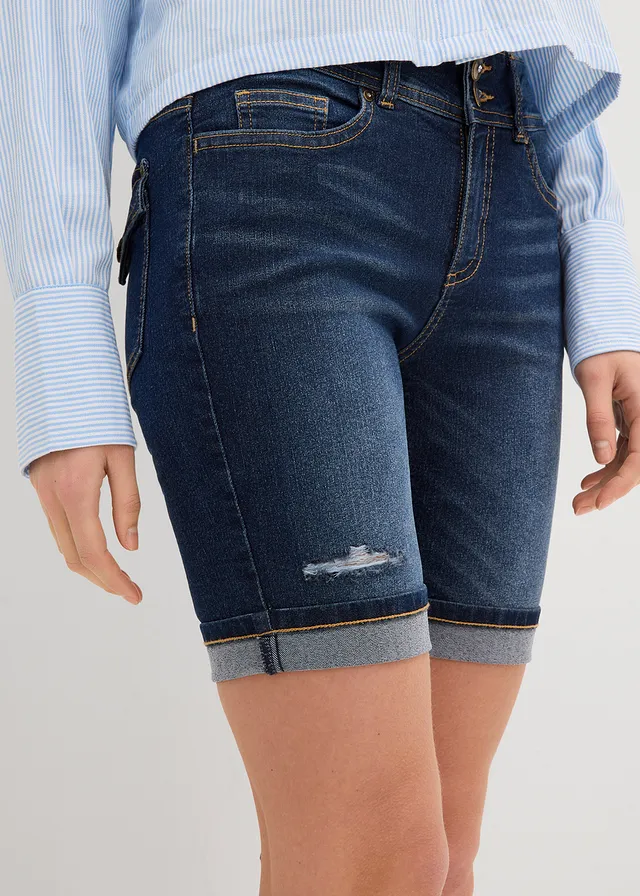 Bermuda en jean, taille mi-haute • bleu foncé denim • product-page.page-title-suffix