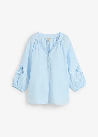 Tuniek van puur linnen • ijsblauw • bonprix online shop