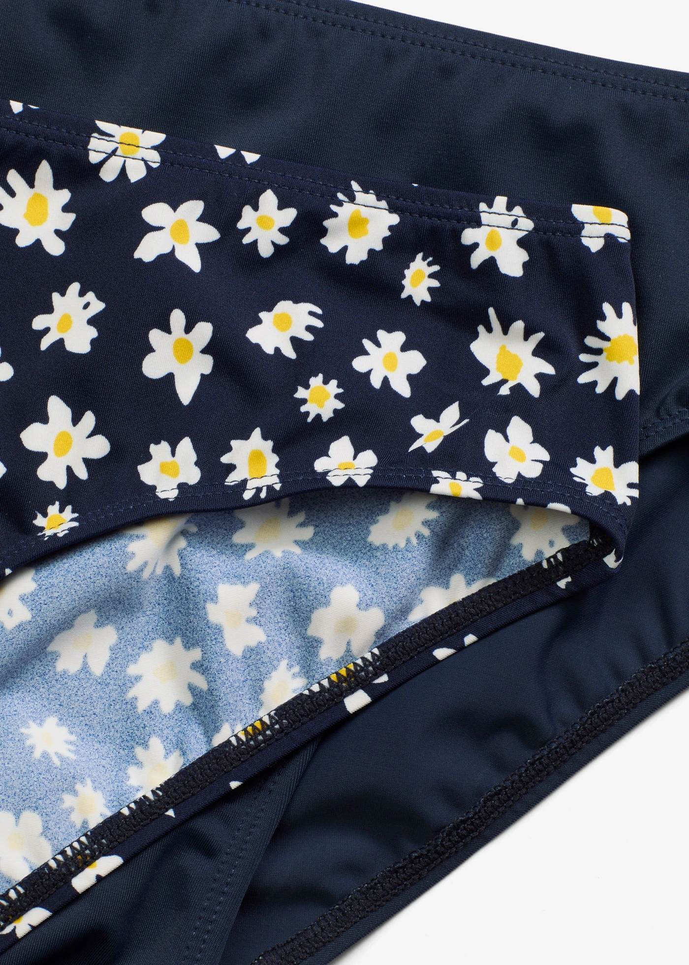 Bikinové kalhotky (2 ks v balení) • tmavě modrá + tmavě modrá s květy • bonprix obchod